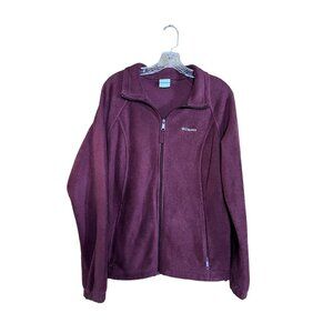Columbia Men's Burgundy Full Zip Sweater